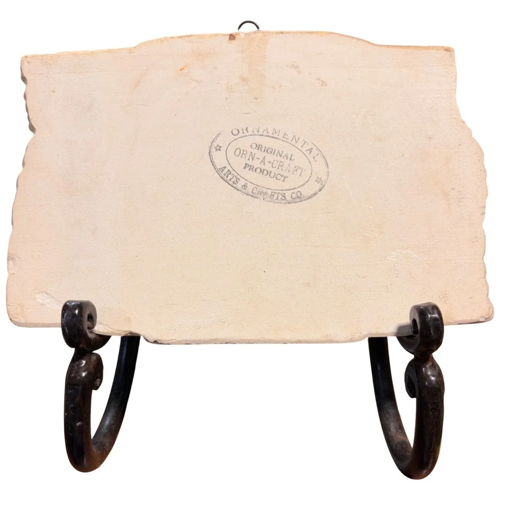 Vintage Orn-A-Craft Jumping‎ Trout Fish 3D Relief Wall Plaque Rustic Cabin Decor